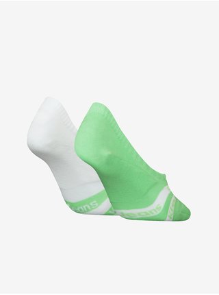 Súprava dvoch párov dámskych ponožiek v bielej a svetlo zelenej farbe Calvin Klein Jeans