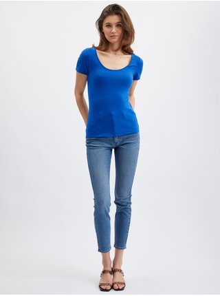 Modré dámské basic tričko ORSAY 