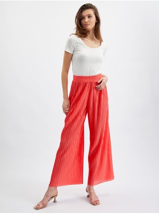 Červené dámské široké kalhoty ORSAY 