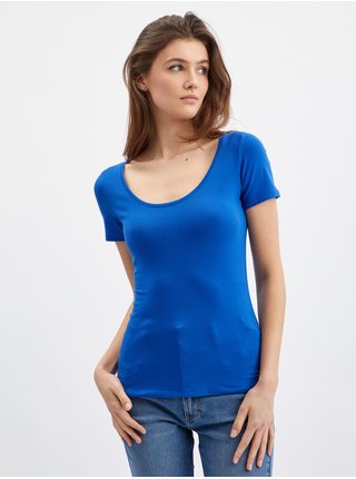 Modré dámské basic tričko ORSAY 