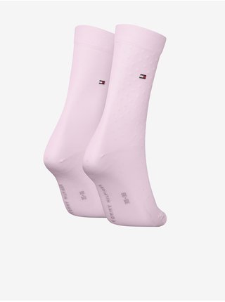 Sada dvou párů dámských ponožek ve světle růžové barvě Tommy Hilfiger Underwear
