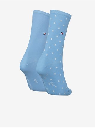 Sada dvou párů dámských ponožek v modré barvě Tommy Hilfiger