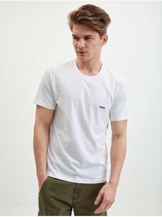 Sada tří pánských basic triček v bílé, černé a khaki barvě HUGO BOSS