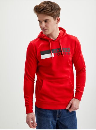 Červená pánska mikina s kapucňou Jack & Jones