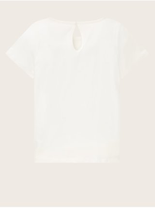 Biele dievčenské tričko Tom Tailor