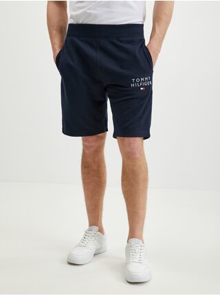 Tmavě modré pánské teplákové kraťasy Tommy Hilfiger