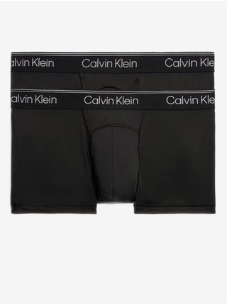 Sada dvoch čiernych boxerok v čiernej farbe s elastickým lemom 2PK Calvin Klein Underwear