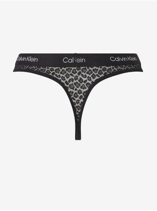 Černá dámská vzorovaná tanga Calvin Klein Underwear