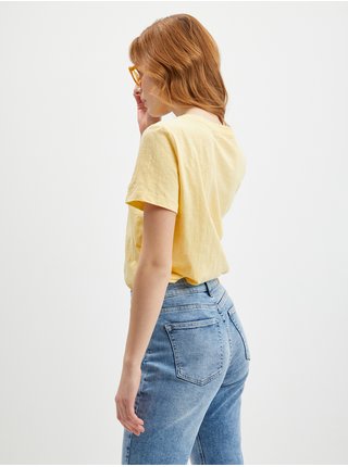 Žlté dámske bavlnené tričko s logom GAP