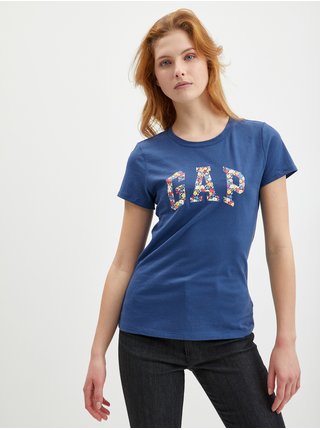 Modré dámské bavlněné tričko s logem GAP 