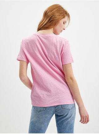 Růžové dámské tričko s logem GAP Růžová