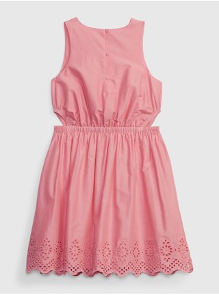 Růžové holčičí šaty šaty s madeirou GAP  