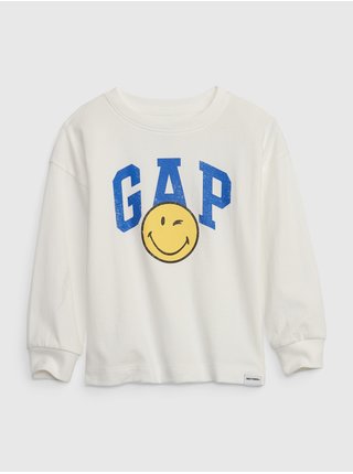 Bílé klučičí tričko GAP & Smiley® 