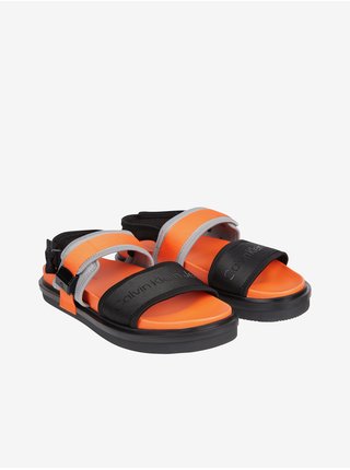 Sandále, papuče pre mužov Calvin Klein Jeans - oranžová, čierna