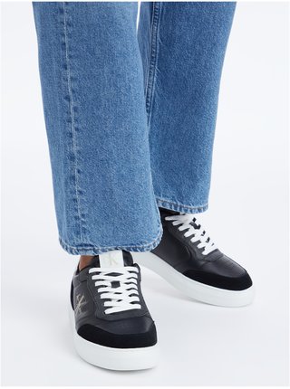 Černé pánské kožené tenisky Calvin Klein Jeans