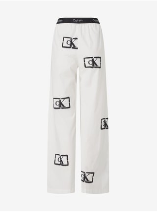 Bílé dámské pyžamové kalhoty Calvin Klein Underwear