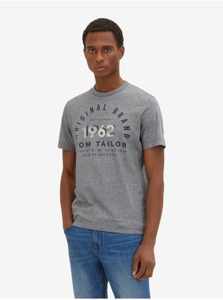 Šedé pánské žíhané tričko Tom Tailor