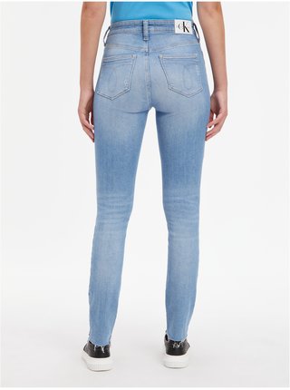 Skinny fit pre ženy Calvin Klein Jeans - svetlomodrá