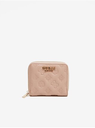 Svetloružová dámska vzorovaná peňaženka Guess La Femme Small