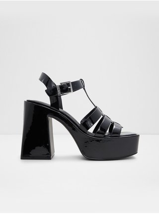 Černé dámské sandály na podpatku ALDO Jeni 