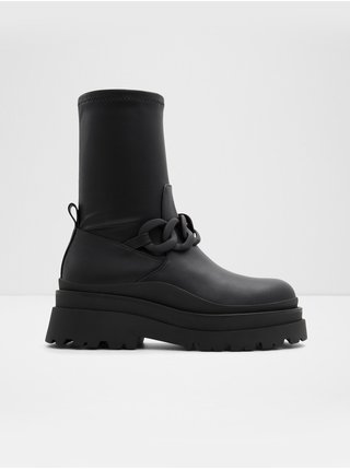 Černé dámské kotníkové boty na platformě ALDO Grandiose 