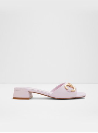 Světle růžové dámské pantofle na nízkém podpatku ALDO Faiza 