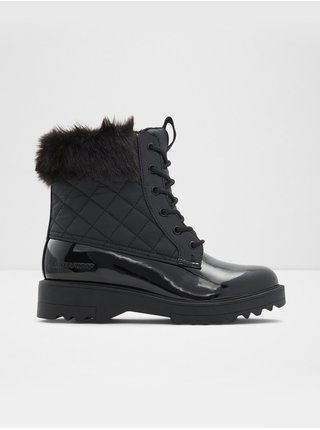 Černé dámské zimní boty s umělým kožíškem ALDO Breadda 