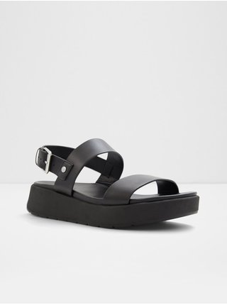 Černé dámské kožené sandály na platformě ALDO Silyia 