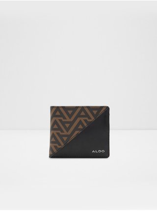 Hnědo-černá pánská vzorovaná peněženka ALDO Glerrade 