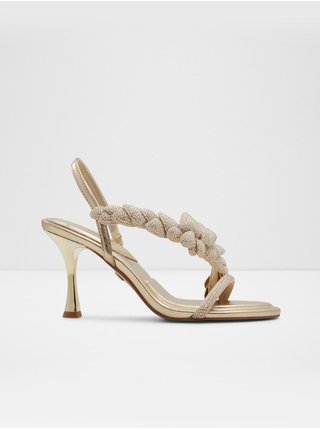 Zlaté dámské sandály na podpatku ALDO Danae