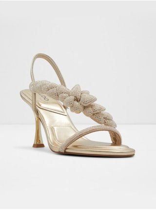 Zlaté dámské sandály na podpatku ALDO Danae
