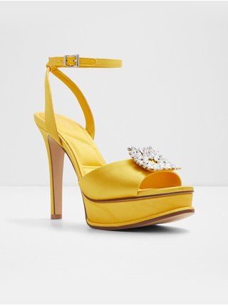 Žluté dámské sandály na vysokém podpatku ALDO Solitaira 