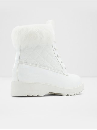 Bílé dámské zimní boty s umělým kožíškem ALDO Breadda 