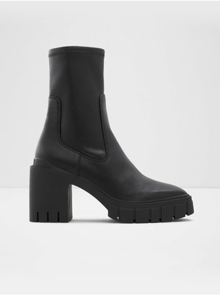 Černé dámské kotníkové boty na podpatku ALDO Upstage 