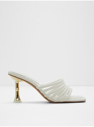 Bílé dámské pantofle na podpatku ALDO Harpa 