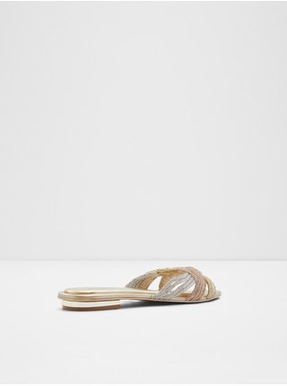Zlato-stříbrné dámské pantofle ALDO Naira