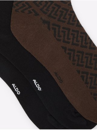 Sada tří párů pánských ponožek v černé a hnědé barvě ALDO Lebaillif 