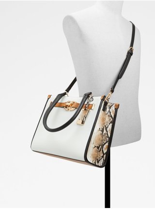 Hnědo-bílá dámská vzorovaná kabelka Aldo Reyen
