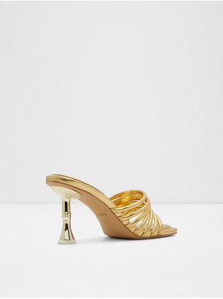 Dámské pantofle na podpatku ve zlaté barvě Aldo Harpa 
