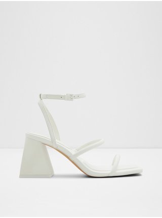 Bílé dámské sandály na podpatku ALDO Miran 