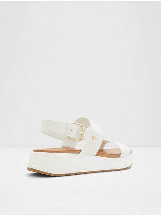 Bílé dámské kožené sandály na platformě ALDO Silyia 