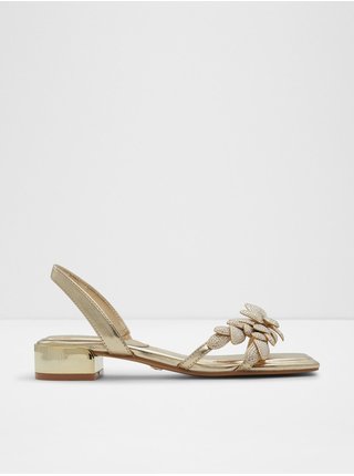 Zlaté dámské sandály na nízkém podpatku ALDO Archaia