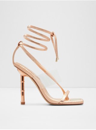 Zlaté dámské sandály na podpatku Aldo Elektra
