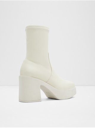 Bílé dámské kotníkové boty na platformě ALDO Upstep 
