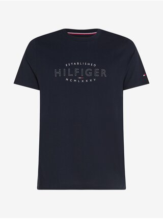 Tmavě modré pánské tričko Tommy Hilfiger Curve