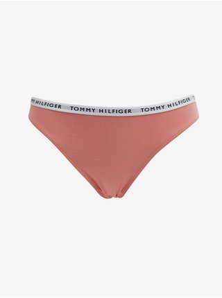 Sada tří dámských kalhotek v růžové, hnědé a černé barvě Tommy Hilfiger Underwear