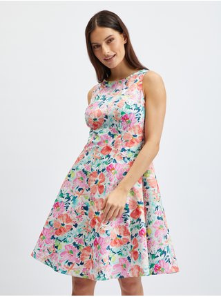 Růžovo-krémové dámské květované šaty ORSAY  