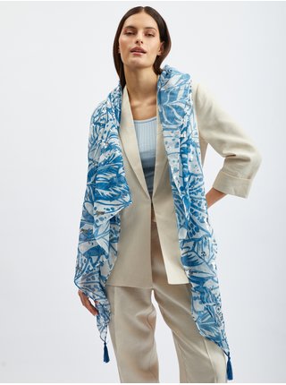 Modro-bílý dámský vzorovaný šátek ORSAY  