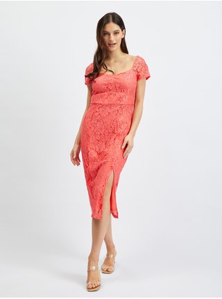 Růžové dámské krajkované šaty ORSAY  