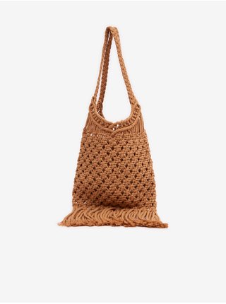 Hnědá dámská pletená taška s ozdobným detailem ORSAY  